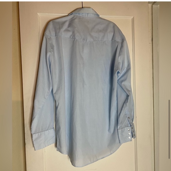 Roper Southwestern embroidered Pearl Snap Button Down Long Sleeve dress Shirt - Picture 4 of 9